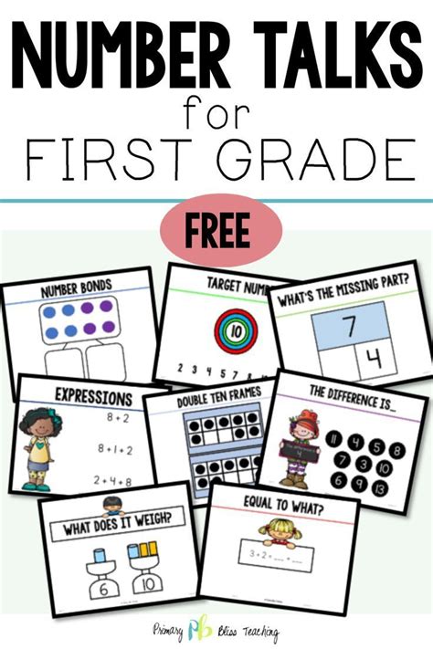 First Grade Number Talks Freebie Math Talk Teaching First Grade First Grade Classroom