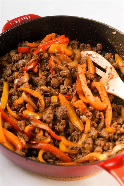 Ground Beef Fajitas Wellness By Kay