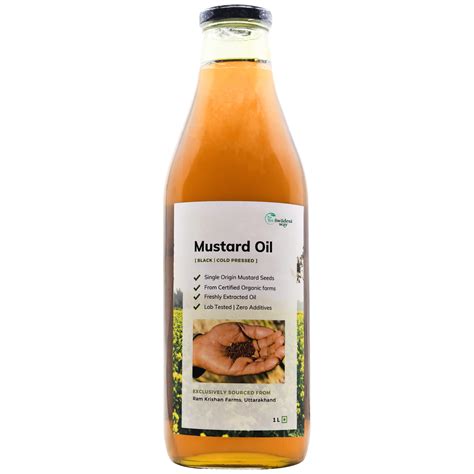 Wood Pressed Black Mustard Oil 1L X 5 Swadesi Way