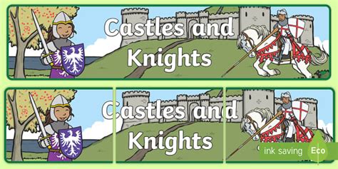 Free Castles And Knights Display Banner Teacher Made