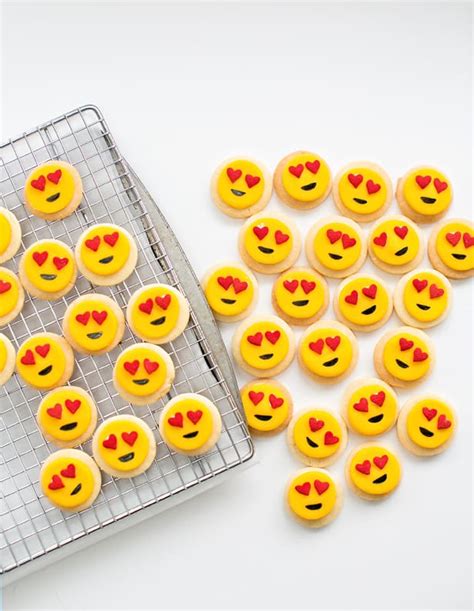 Easy Mini Heart Emoji Sugar Cookies