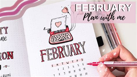 Plan With Me February 2021 Bullet Journal Setup W Arteza YouTube