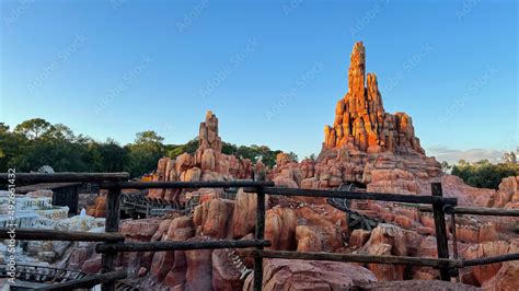 The Big Thunder Mountain Railroad Roller Coaster Ride At Walt Disney