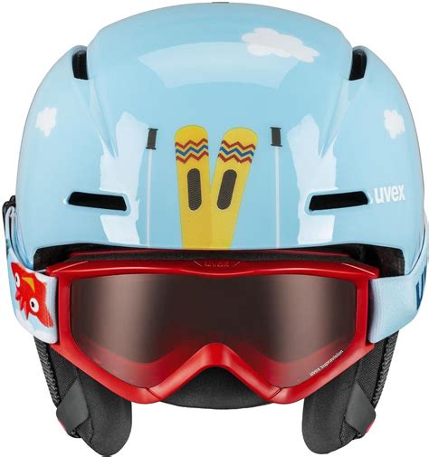 Kask Dzieci Cy Z Goglami Uvex Viti Set Light Blue Birdy Cm