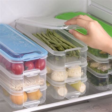 Jual FOOD Box Set Kulkas Storage Kontainer 3 SUSUN Kotak Organizer