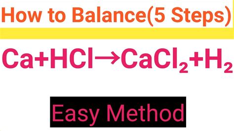 Calcium Chloride And Hydrochloric Acid Balanced Equation Kessendrenfinley