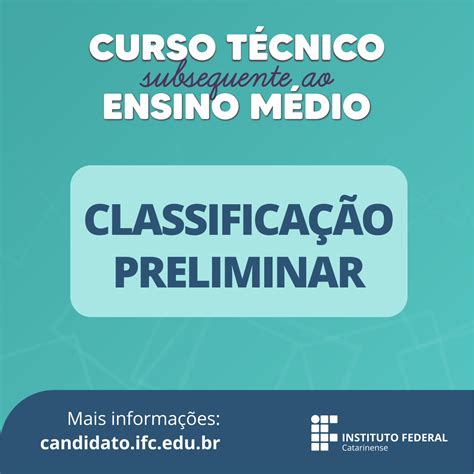 Classifica O Preliminar Processo Seletivo Cursos T Cnicos