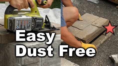 How To Cut Pavers Easy And Dust Free Youtube