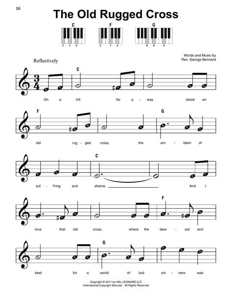 The Old Rugged Cross Sheet Music Direct