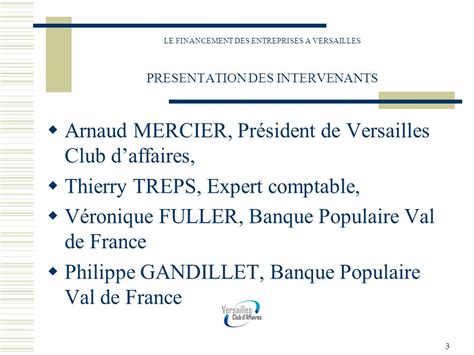 Le Financement Des Entreprises A Versailles Ppt Video Online T L Charger