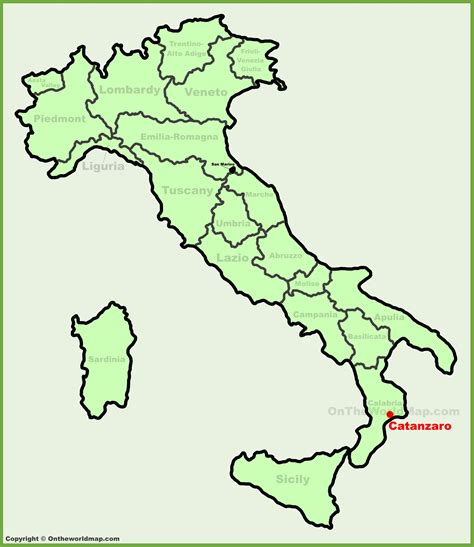 Catanzaro location on the Italy map - Ontheworldmap.com