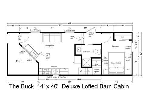 Lofted barn cabin, Shed house plans, Small house floor plans