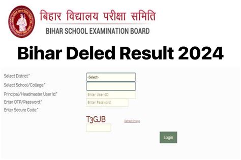 Bihar Deled Result Cut Off Marks Merit List