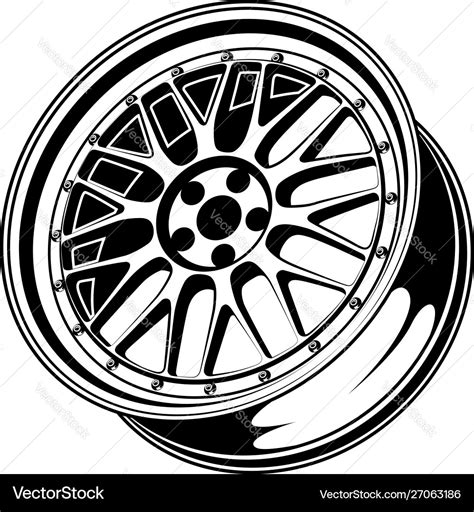 Car Wheel Royalty Free Vector Image Vectorstock