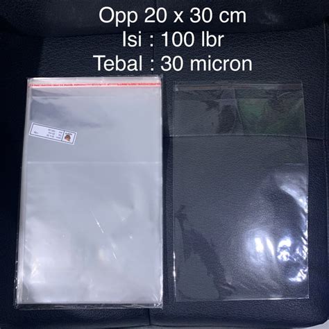 Jual Plastik Opp Lem Tebal 03 20x30 20 X 30 Seal 100 Lembar Pcs Kaca 30