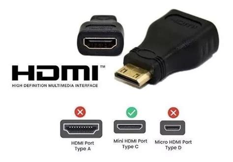 Adaptador Conversor Hdmi Fêmea Para Mini Hdmi Macho R 13 em Fazenda