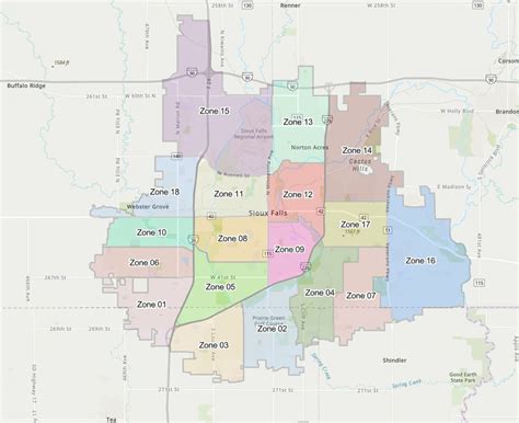 Sioux Falls Zip Code Map Yetta Katerine