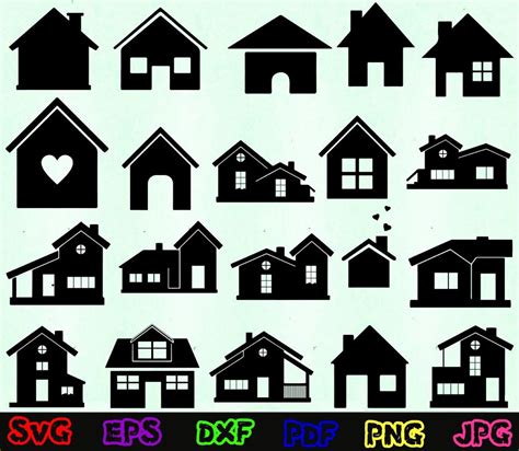 House Svg Building Svg Home Svg House Silhouette House Etsy