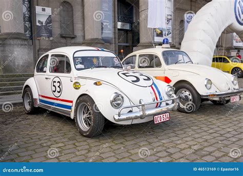 Old Fashion Vw Beetle Herbie Style Restored Editorial Stock Image