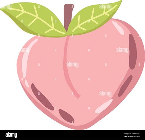 Peach Fruit Icon Stock Vector Image And Art Alamy