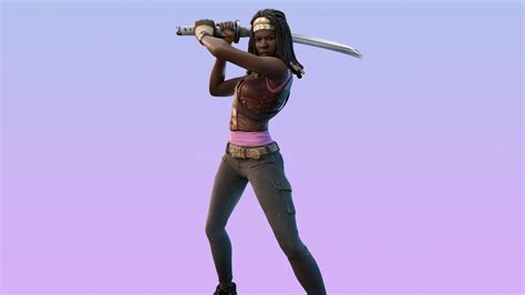 #8.2412, Fortnite, Michonne, Skin, Outfit, 4K Wallpaper PC Desktop