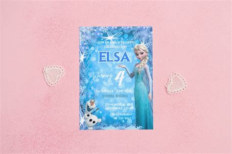 Frozen Invitation Elsa Birthday Invitation Winter Snow Birthday