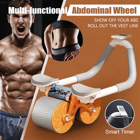 HOT SELL Abdominal Wheel With Elbow Support Automatic Rebound Abs