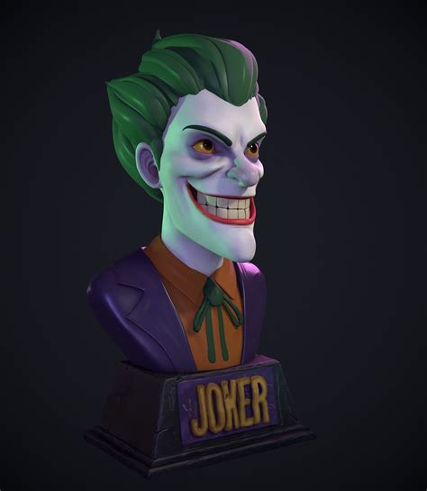 Joker Bust D Model D Printable Cgtrader