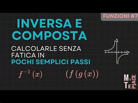 Calcolo Della Funzione Inversa E Della Composizione Di Funzioni Con