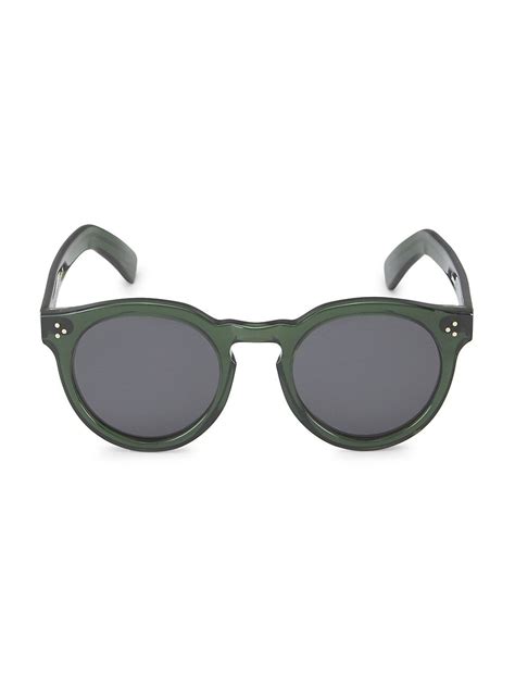 Illesteva Leonard Ii 50mm Round Sunglasses Pine Editorialist