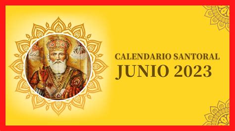 ️ Calendario Santoral Junio 2023 DÍas De Todos Los Santos De Junio Que