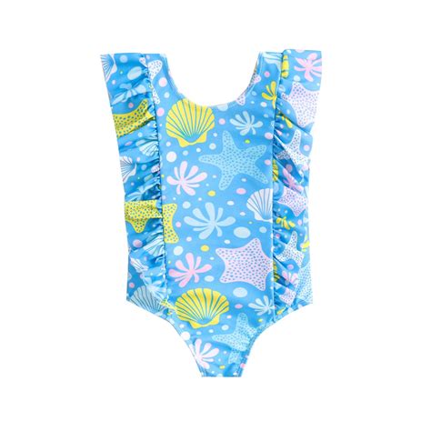 Vedolay Girls One Piece Bathing Suit Hawaiian Ruffle Swimwear Beach