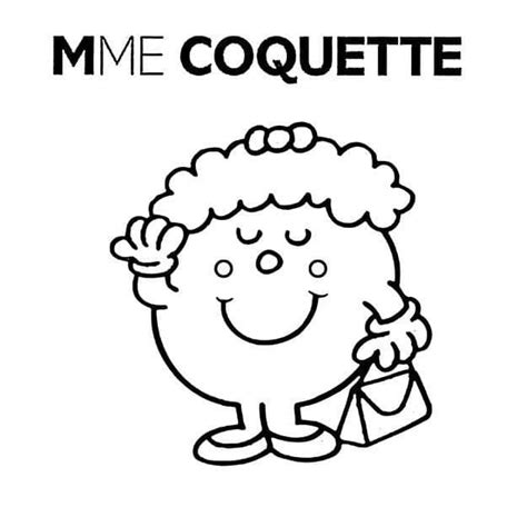 Coloriage Monsieur Madame Mme Coquette T L Charger Et Imprimer