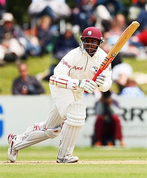 Shivnarine Chanderpaul Nudges It To The On Side Espncricinfo