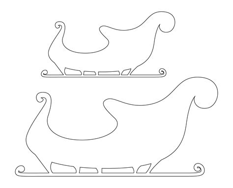 Templates Christmas Sleigh Free Pdf Printables Printablee