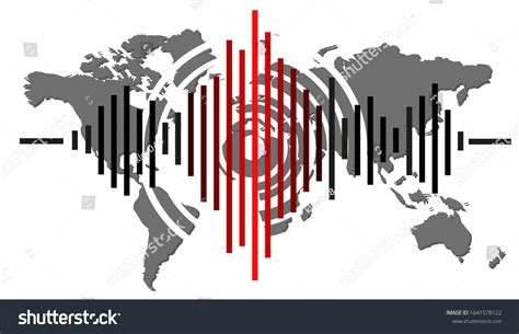 Earthquake Background Seismogram Seismic Measurement Stock Vector Royalty Free 1641578122