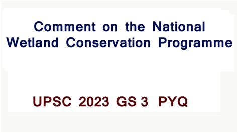 Comment On The National Wetland Conservation Programme Youtube