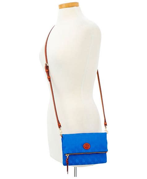 Dooney And Bourke Los Angeles Dodgers Embossed Nylon Foldover Crossbody