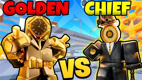 Golden Future Large Clockman Vs Chief Clockman Toilet Tower Defense Youtube