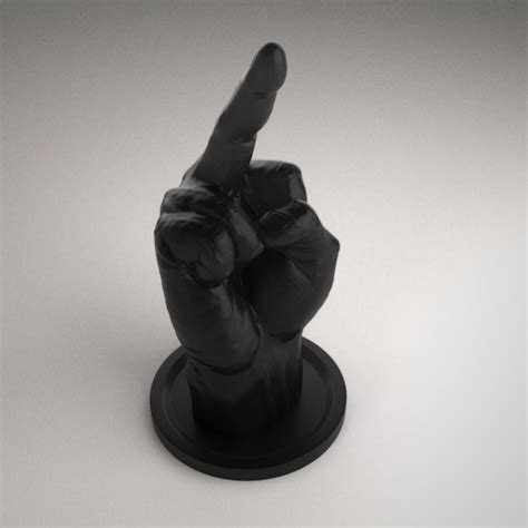 Middle Finger Sculpture 3d Print Stl File Décor T For Etsy