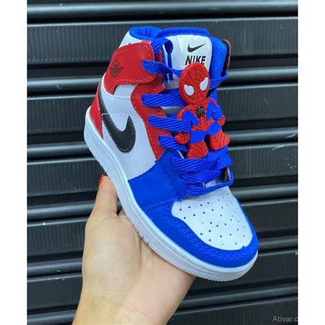 Botinha Cano Alto Infantil Escolar Nike Air Jordan Personagens Homem