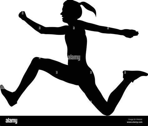 Female Triple Jumper Black And White Stock Photos Images Alamy