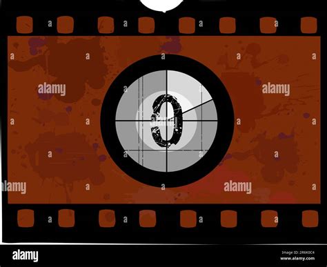 Old Fashioned Film Countdown No 0 Stock Vector Image & Art - Alamy