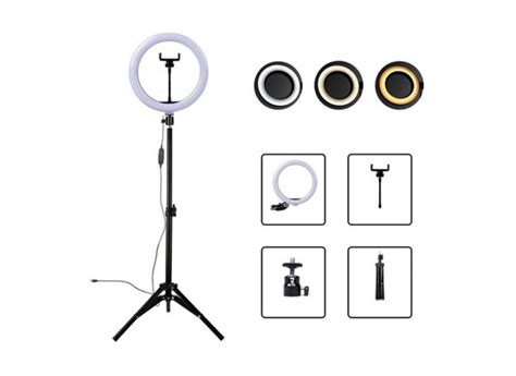 Iluminador Led Filmagem Ring Light 10 Polegadas Tripé MC9000 o