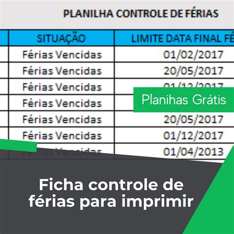 Planilha Para Controle De Ferias - RETOEDU