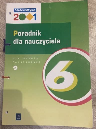 Matematyka 2001 Poradnik dla nauczyciela 6 Będzin Kup teraz na