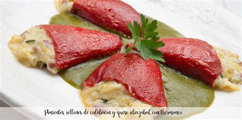 Pimientos rellenos de calabacín y queso idiazábal con thermomix