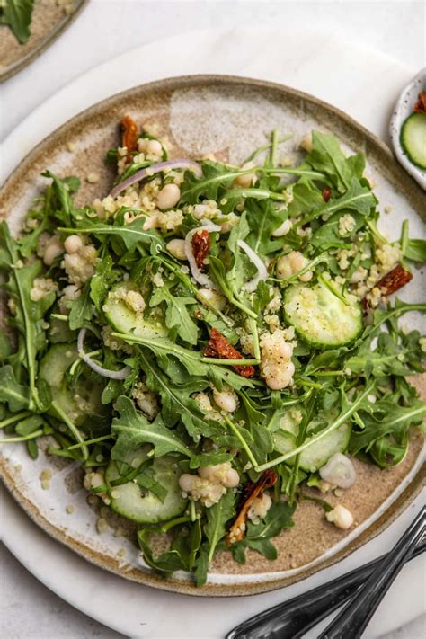 Quinoa And Arugula Salad With Sun Dried Tomatoes From My Bowl