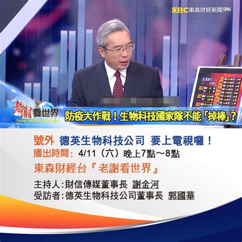 董事長郭國華受邀至東森財經新聞台「老謝看世界」訪談