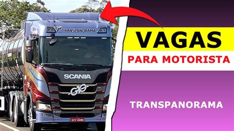 Transpanorama Abre Vagas Para Motorista Youtube